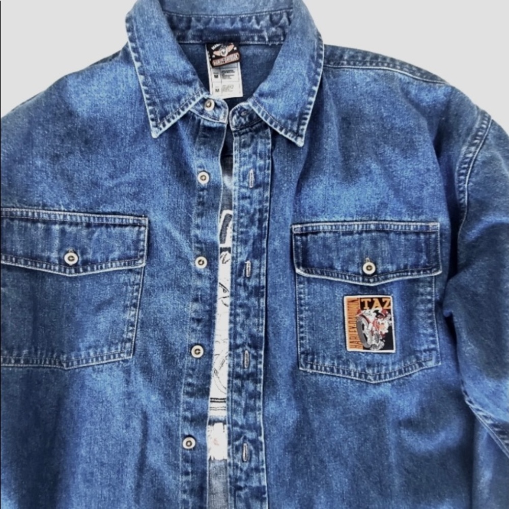 Harley-Davidson Taz Road Hog Jean Jacket Med Men’s